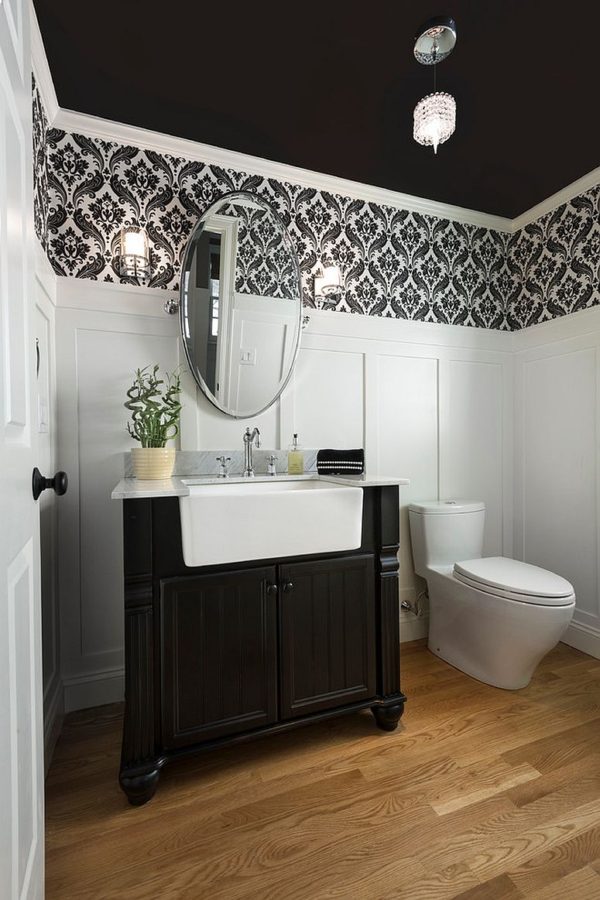 Always on Trend 20 Powder Rooms in Black and White Decoist