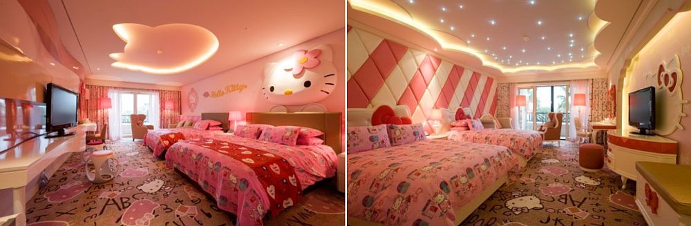 Hello Kitty themed bedroom offers ample inspiration for those who love the character