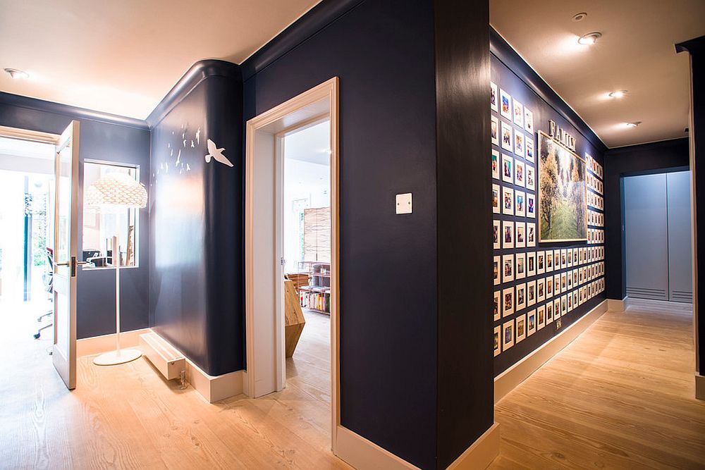 Ingenious gallery wall for the modern entry [From: NW3 Interiors Ltd]