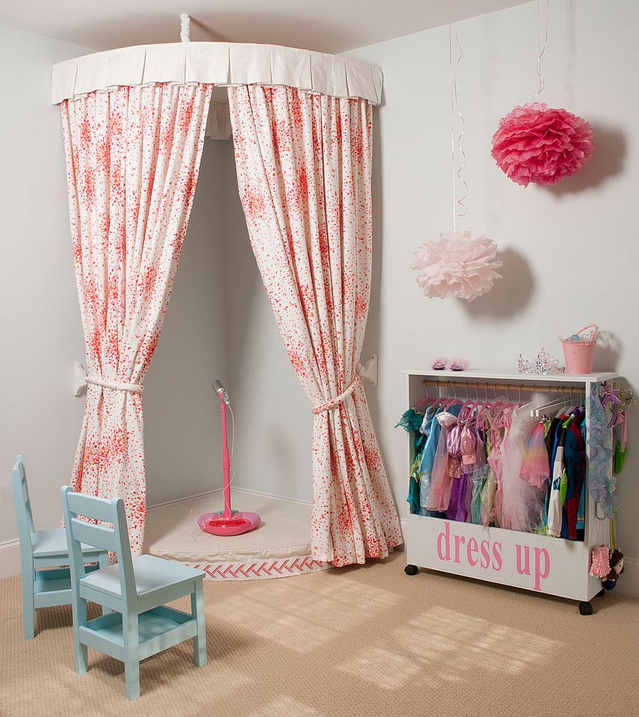 Let your little darling hone here stage skills with a small corner theater!