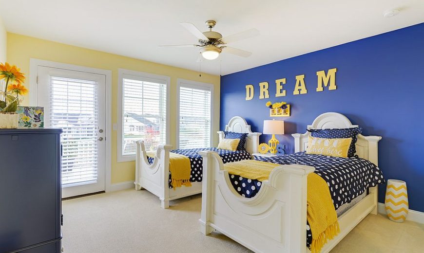 Trendy And Timeless Kids Rooms In Yellow And Blue