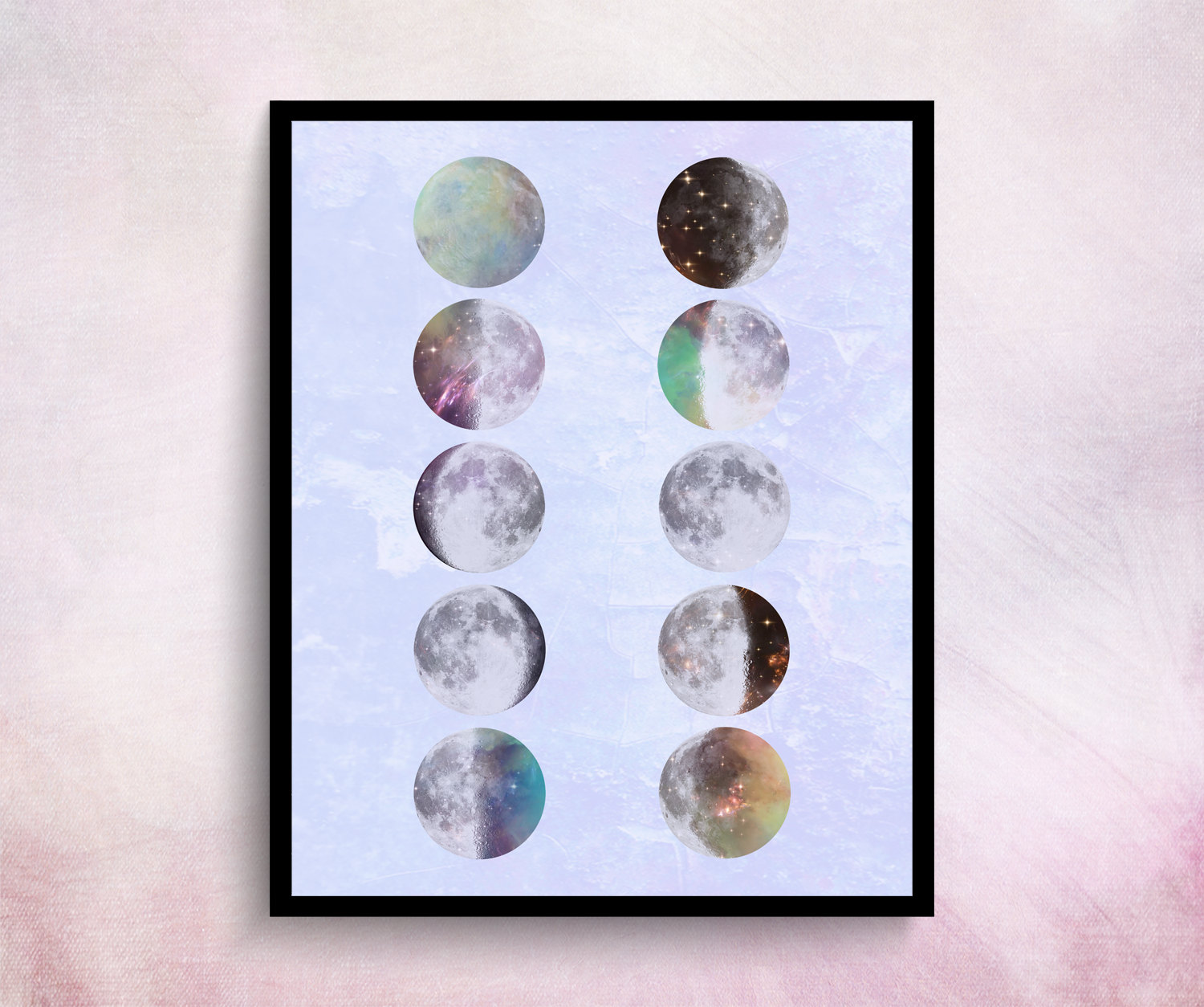 Moon phase digital print from Moon Berry