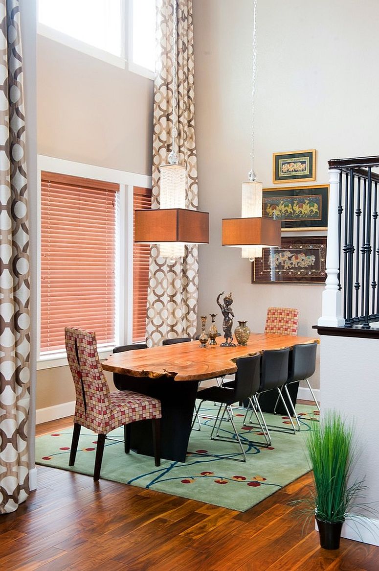 Nifty dining space makes most of the vertical space available [From: Haven / Tres Photography]