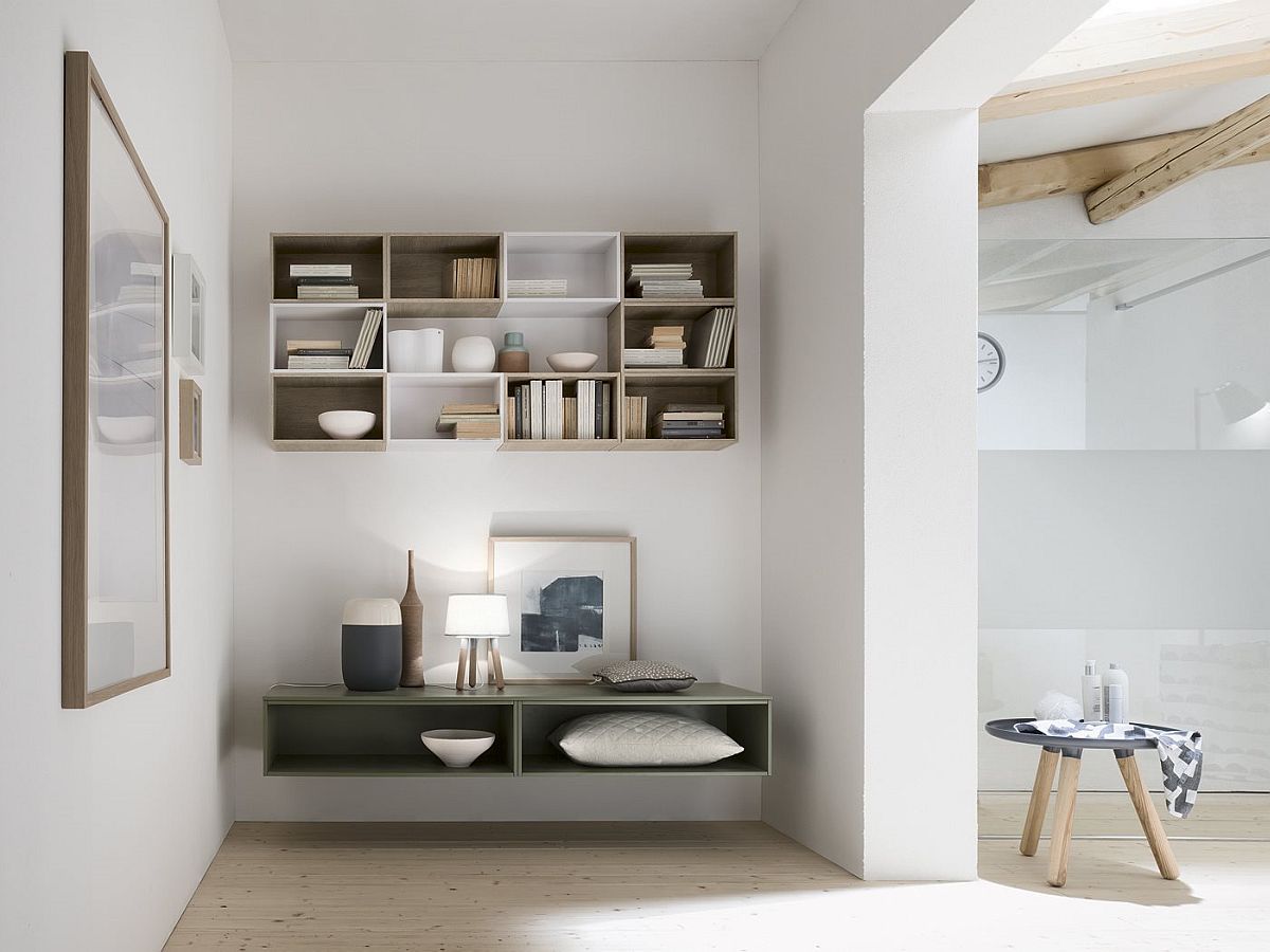 Open modular shelves give you an ability to custom deisgn your dream bathroom