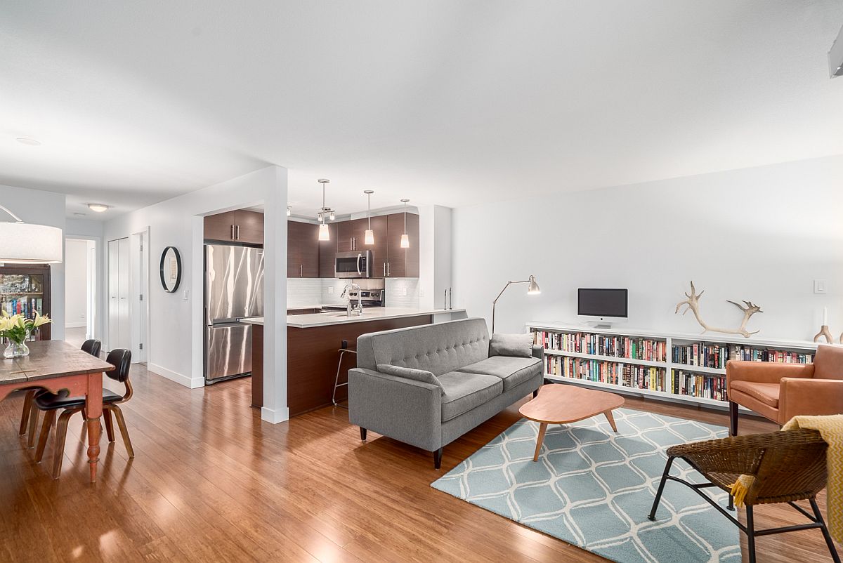 Open plan living of the beautiful Vancouver apartment up for grabs!