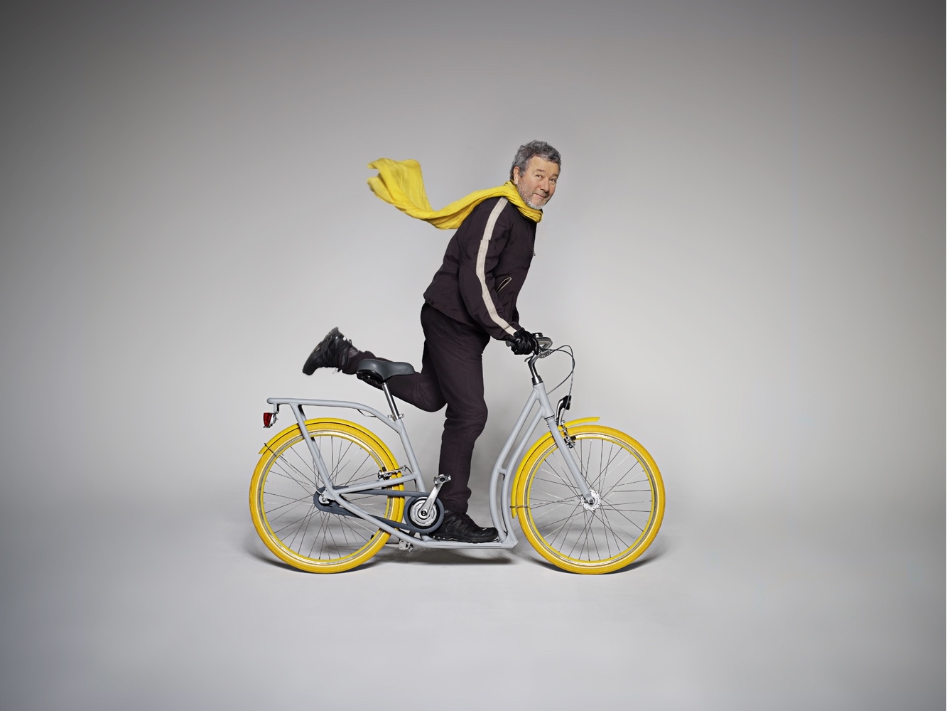 Pibal bicycle with Philippe Starck. Image courtesy of Starck.