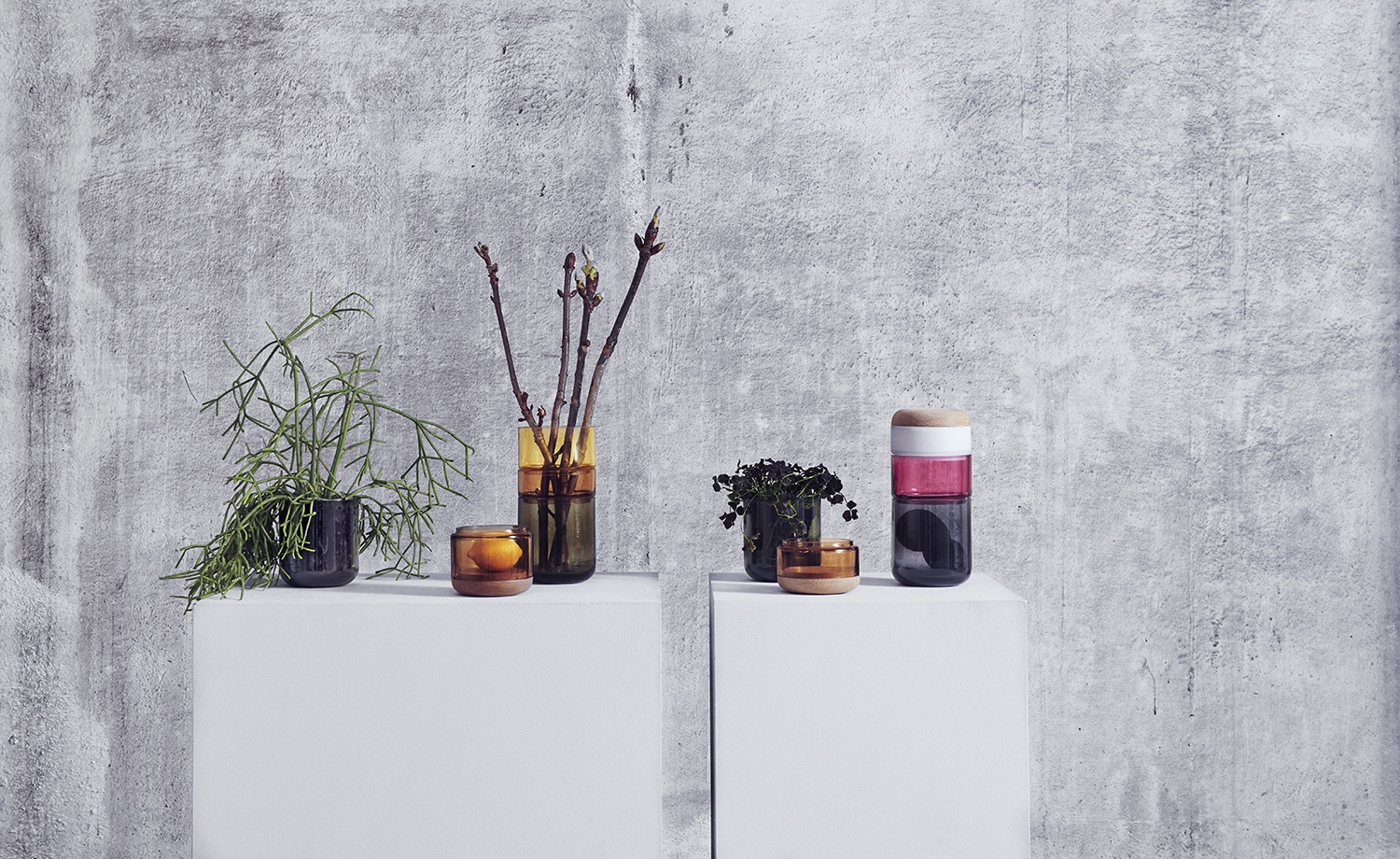 Pi-No-Pi-No Vase designed by Maija Puoskari & Tuukka Tujula. Take it apart or stack it together: the Pi-No-Pi-N vase is flexible and versatile.