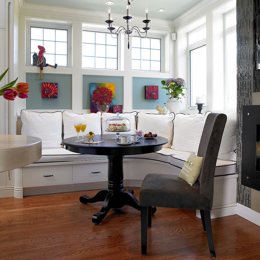 Refreshing and beautiful banquette design [From: The Sky is the Limit Design / Works Photography]