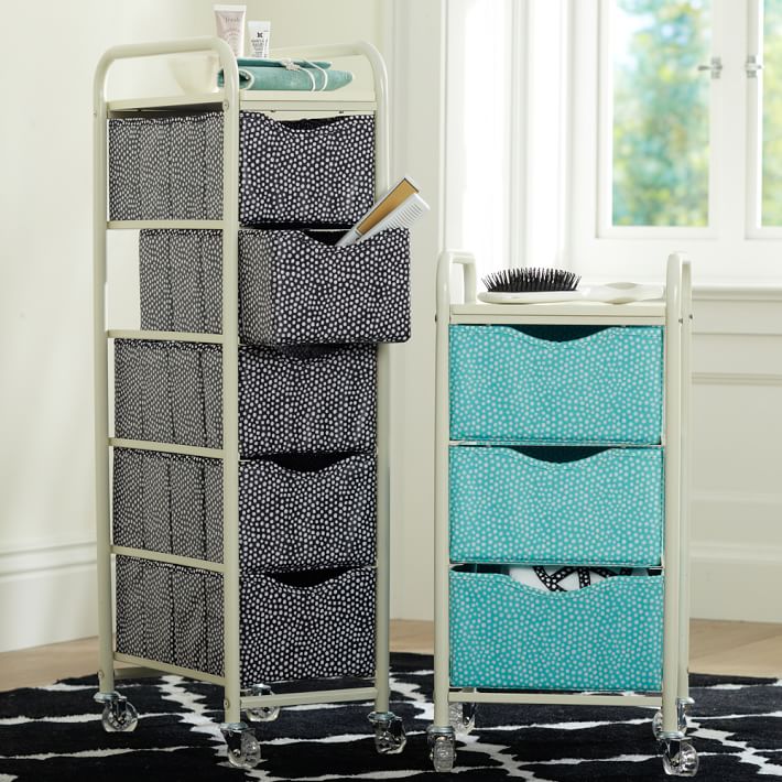 Rolling storage carts from PB Teen