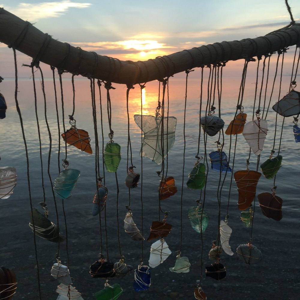 Sea glass mobile from Crystal's Sea Glass Creations