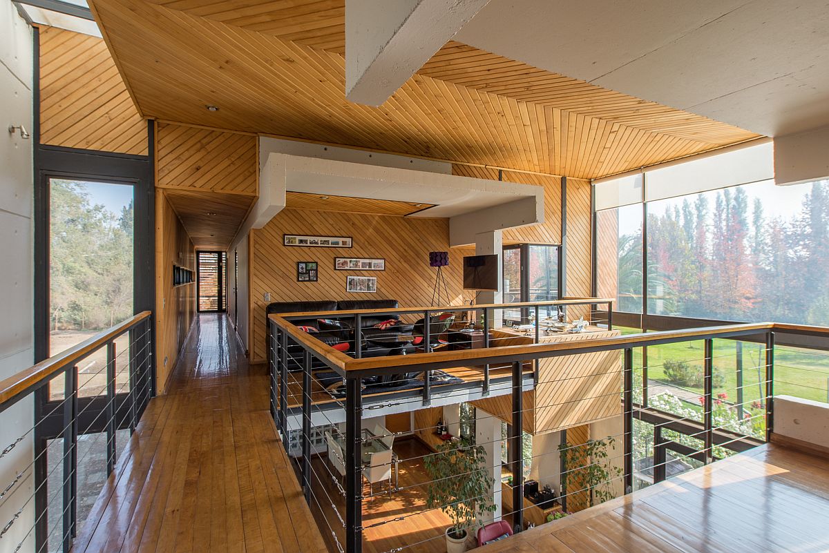 Second level family area with TV room, study and kids' play area