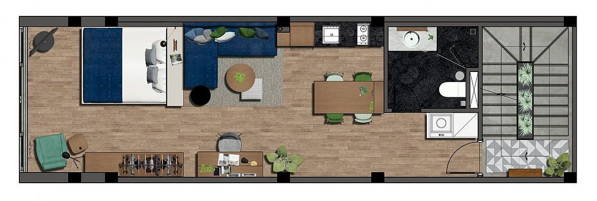 Small apartment floor plan design