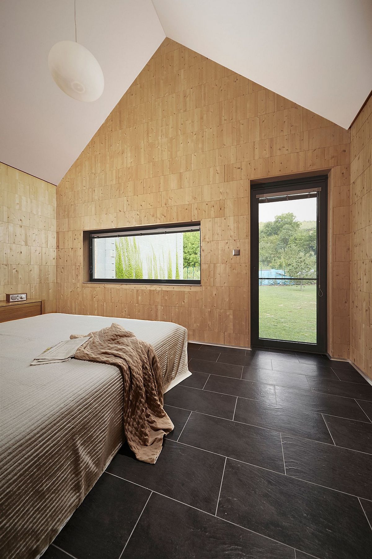 Smart insulation provided wooden bricks for the bedroom