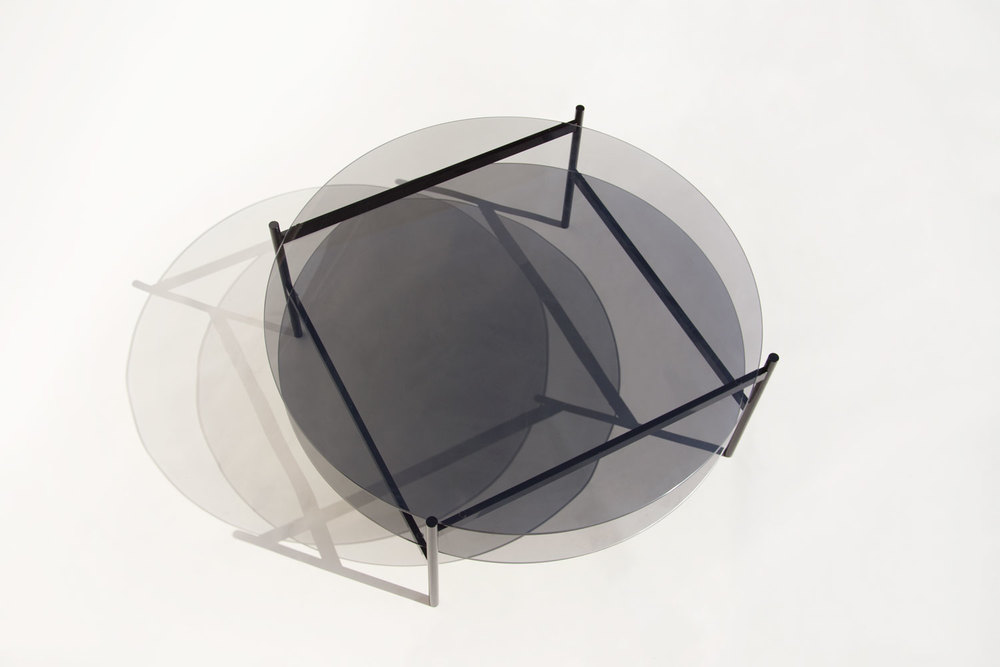 Smoked glass coffee table from Yield