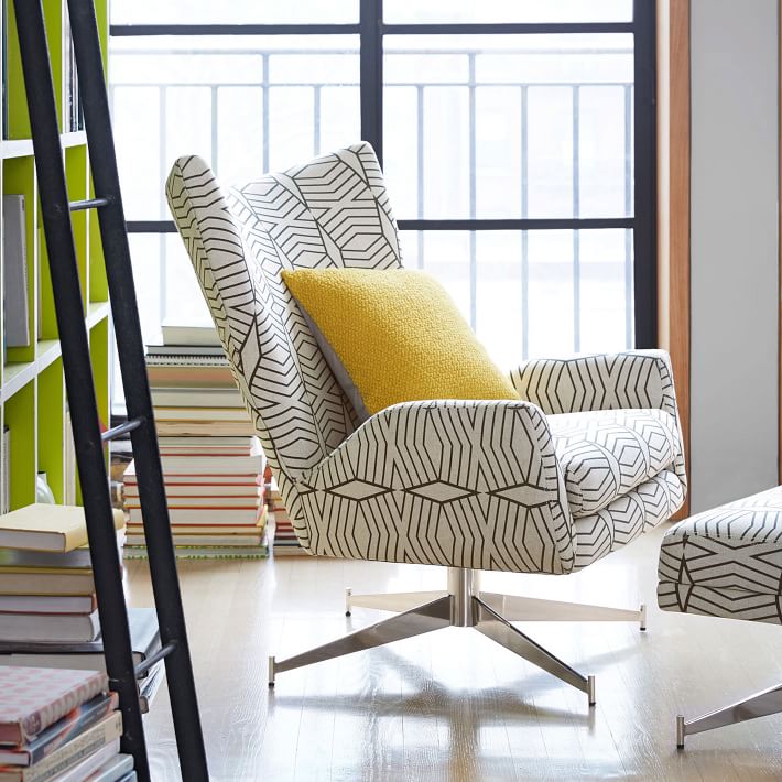 Swiveled armchair from West Elm
