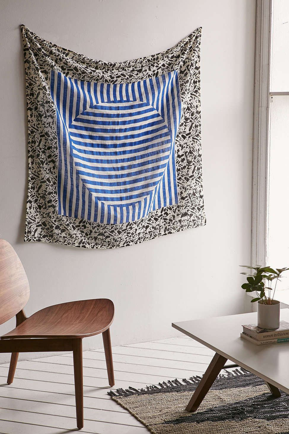 Terrazzo tapestry with stripes from Urban Outfitters