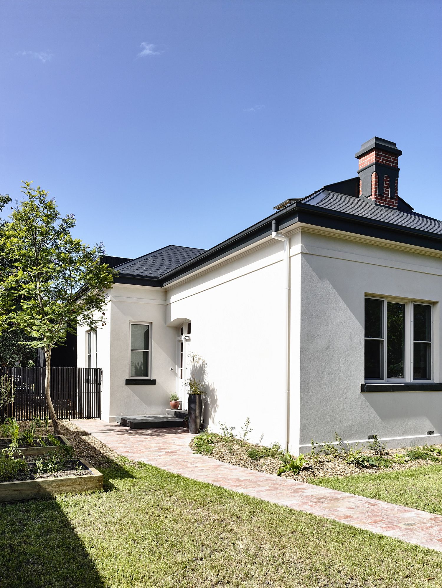 Traditional exterior of the old Victorian home