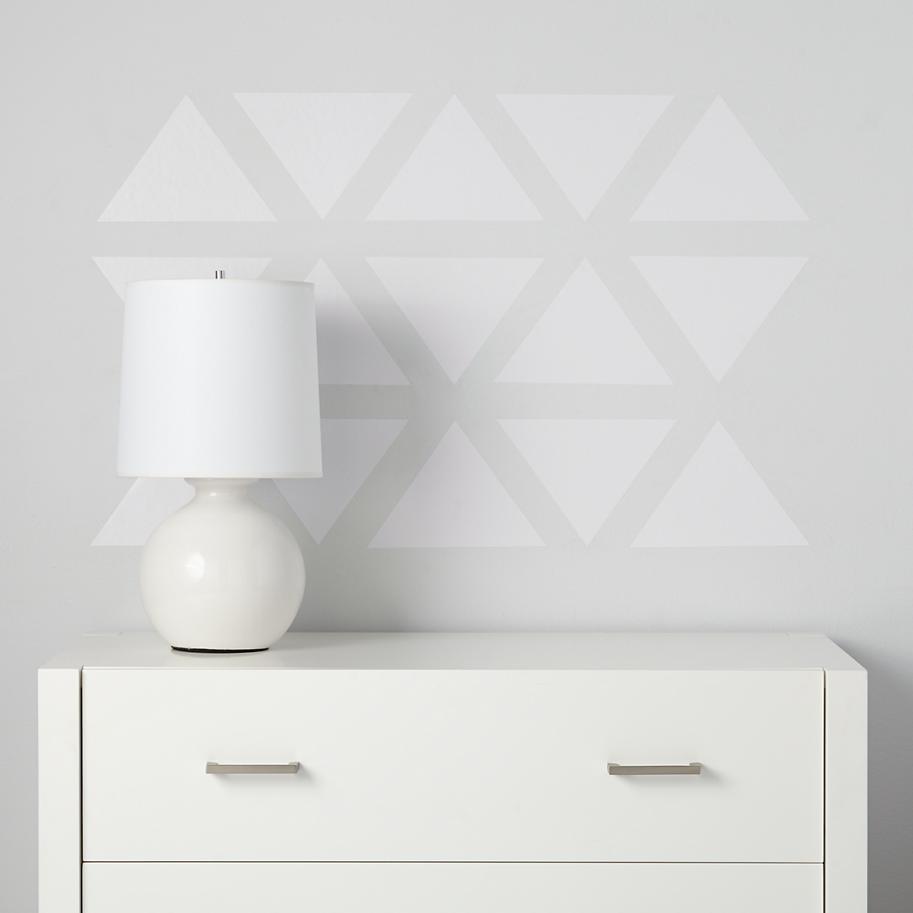 Triangle decals in white from The Land of Nod