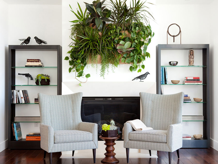 Vertical garden for over the fireplace