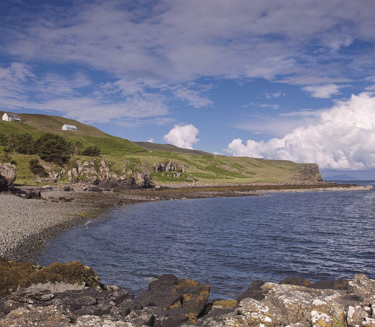 View from a distance of the gorgeous holiday home on Isle of Skye