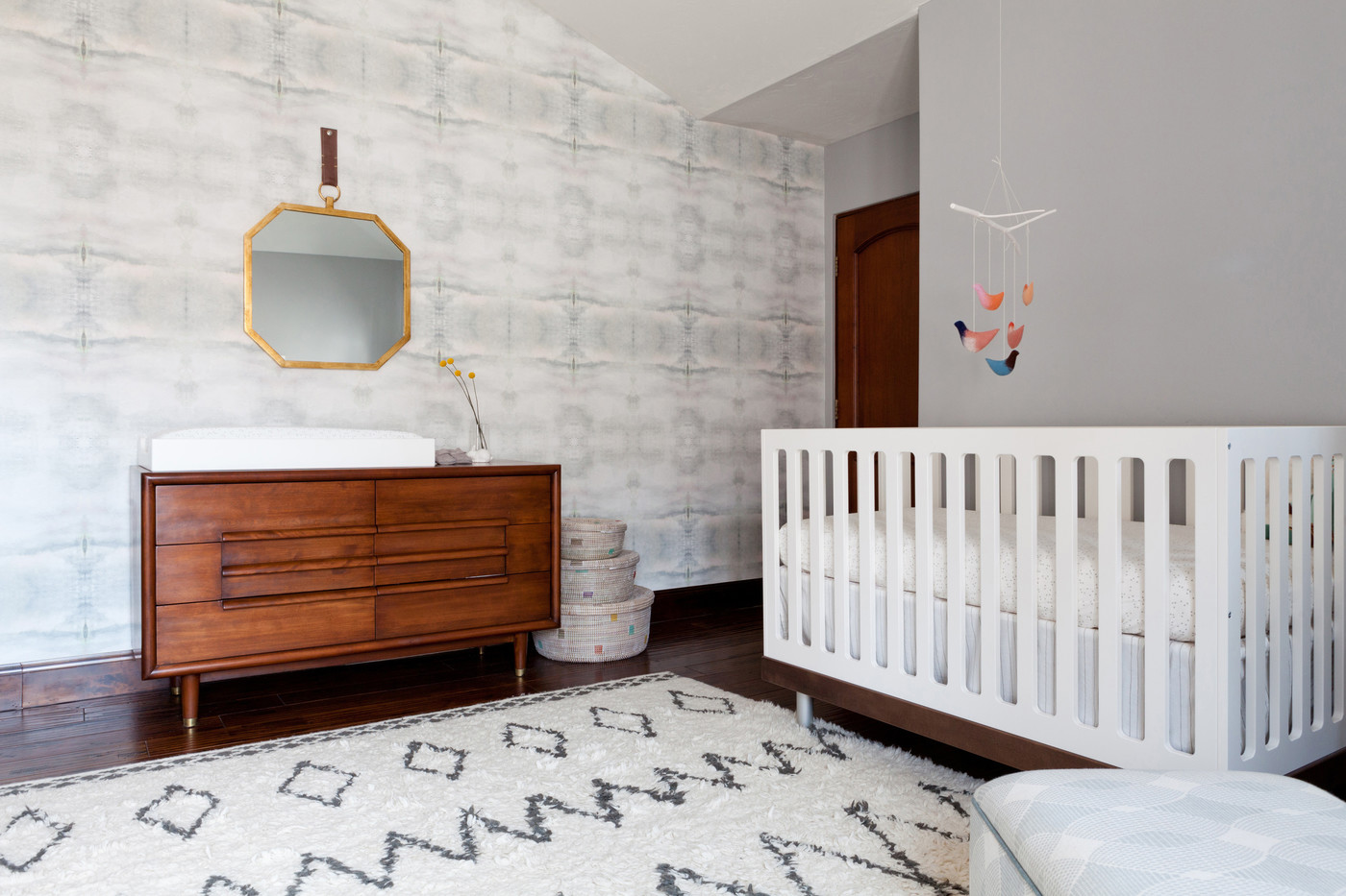 Wall treatment in a modern nursery