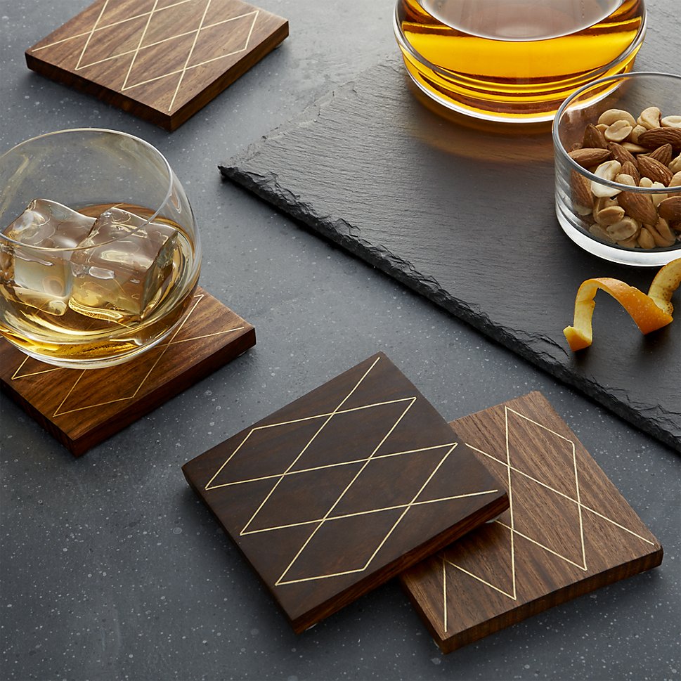 Wooden coasters from Crate & Barrel