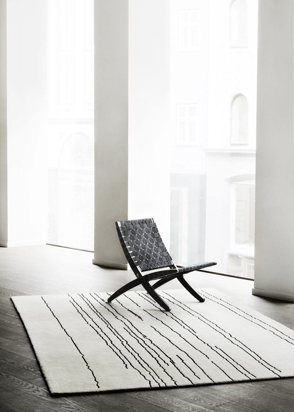 Woodlines rug designed by artist Naja Utzon Popov for Carl Hansen & Søn. Image courtesy of Carl Hansen & Søn.