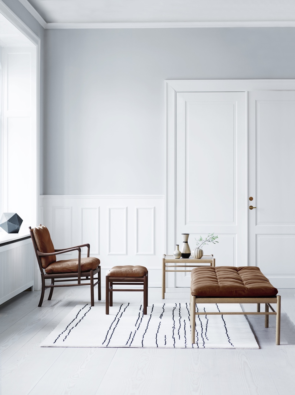 Woodlines rug designed by artist Naja Utzon Popov for Carl Hansen & Søn. Image courtesy of Carl Hansen & Søn.