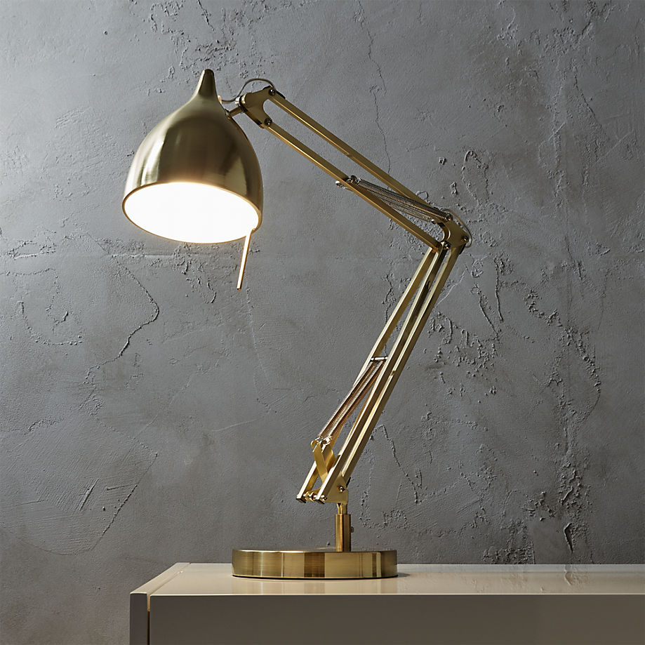 Brass task lamp from CB2