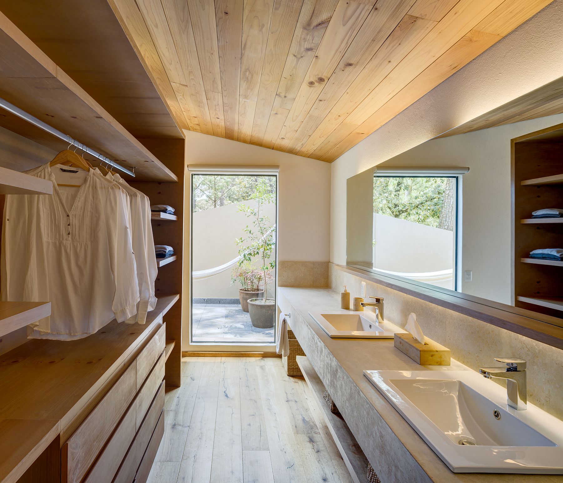 Breezy bathroom and wardrobe design