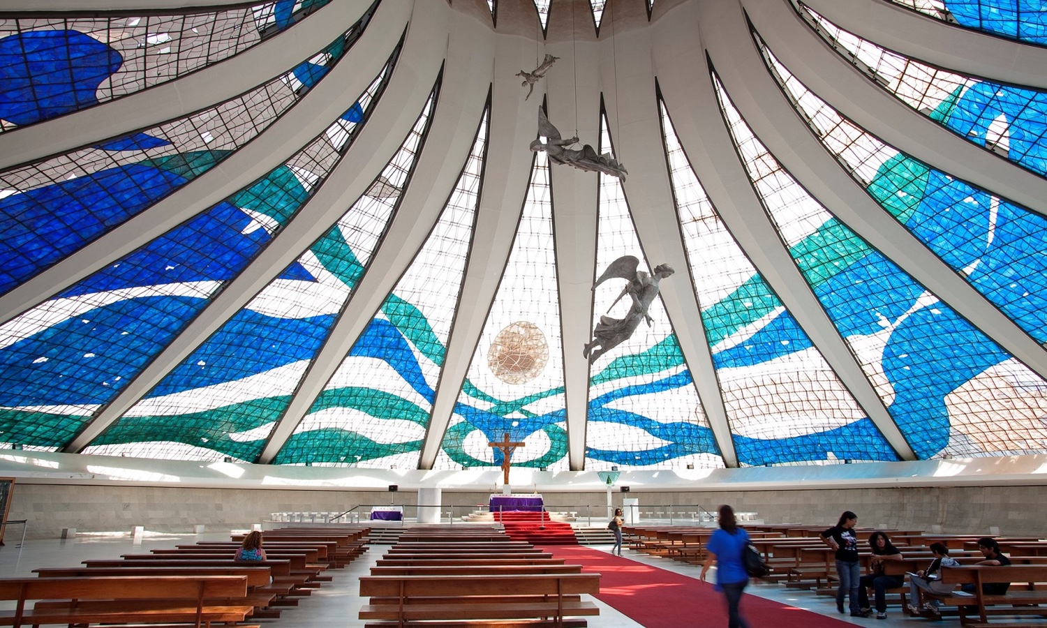 Catedral de Brasília interior. Photo © 2016 Guardian News and Media Limited.