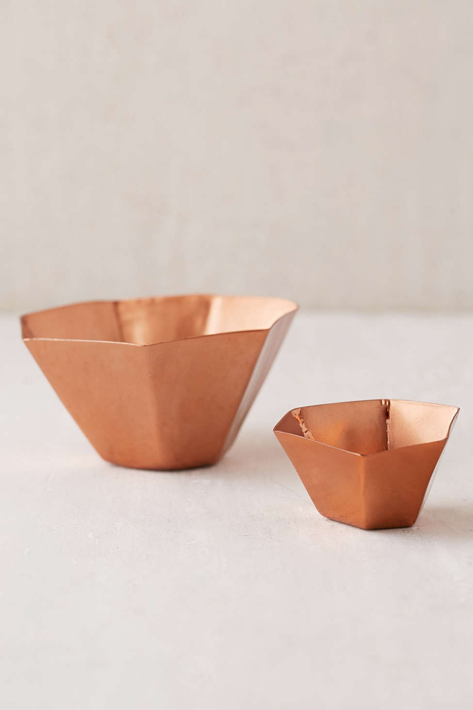 Copper hexagon dishes from Urban Outfitters