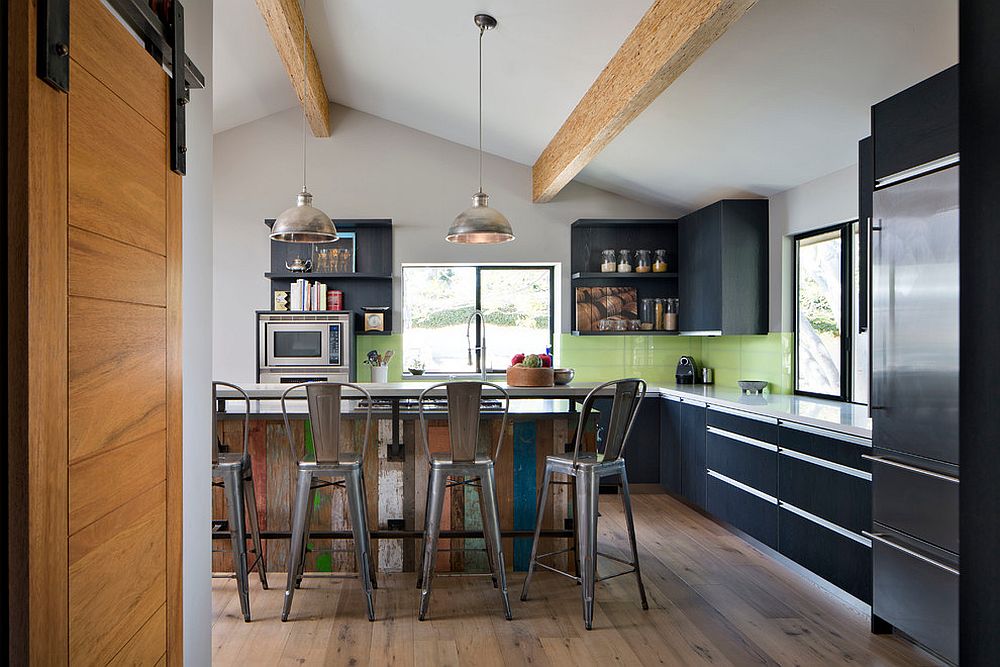 Create your own custom kitchen island with reclaimed wood