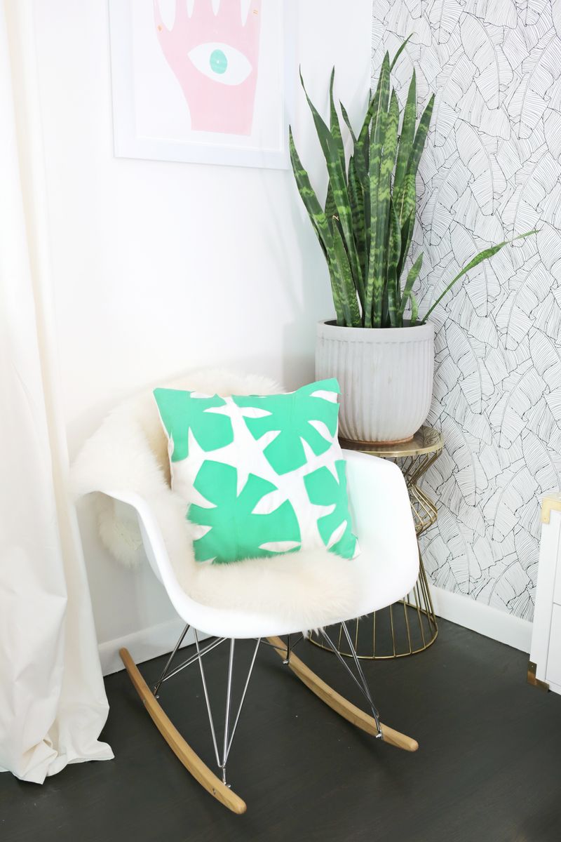 DIY felt palm leaf pillow from A Beautiful Mess