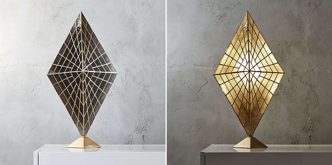 Diamond table lamp from CB2