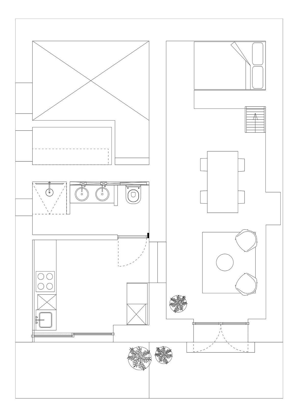 Floor plan of The Little House in the Campo