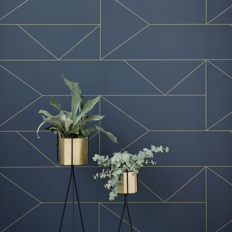 Geometric wallpaper from ferm LIVING