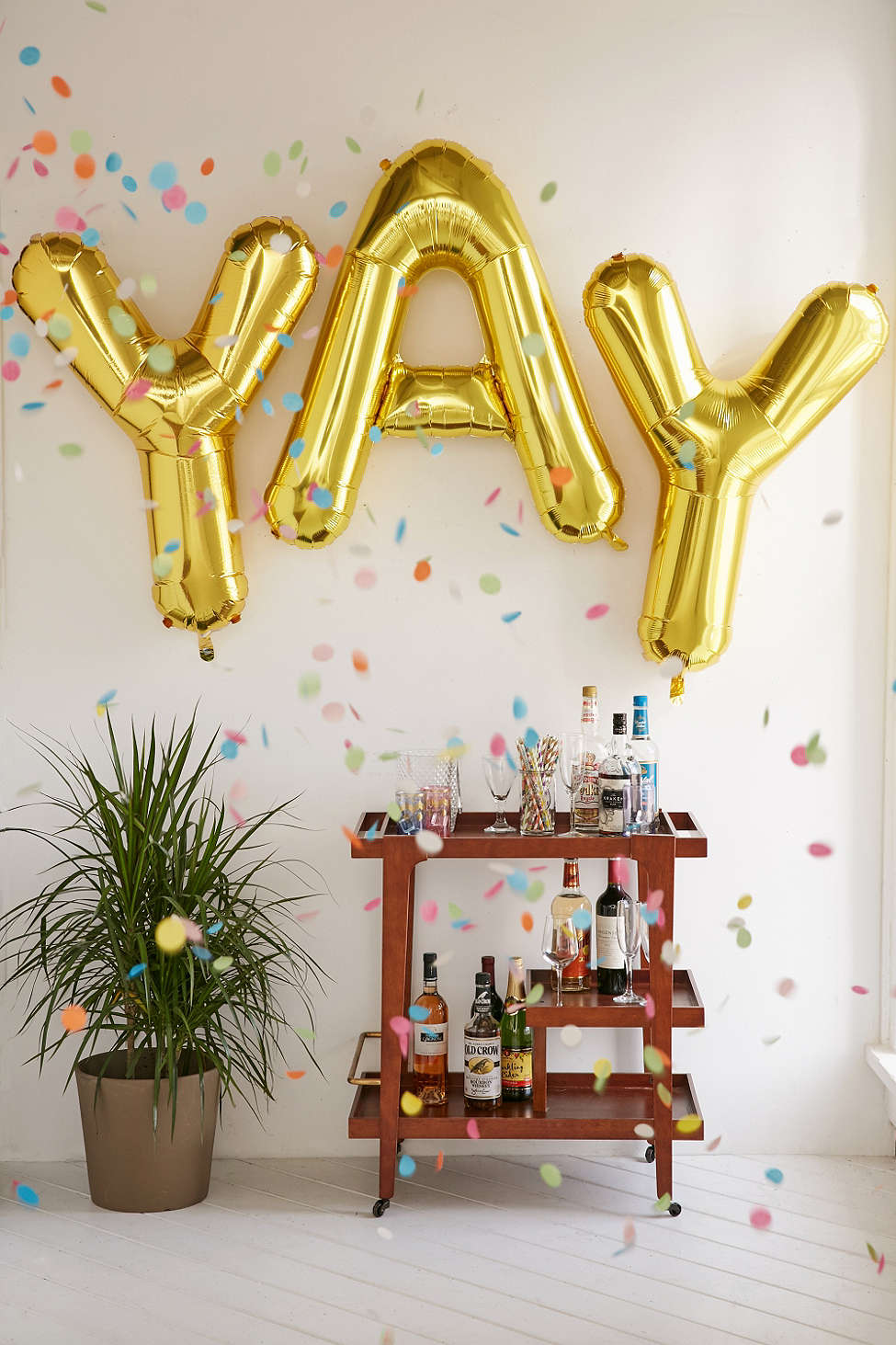 Gold party balloons from Urban Outfitters