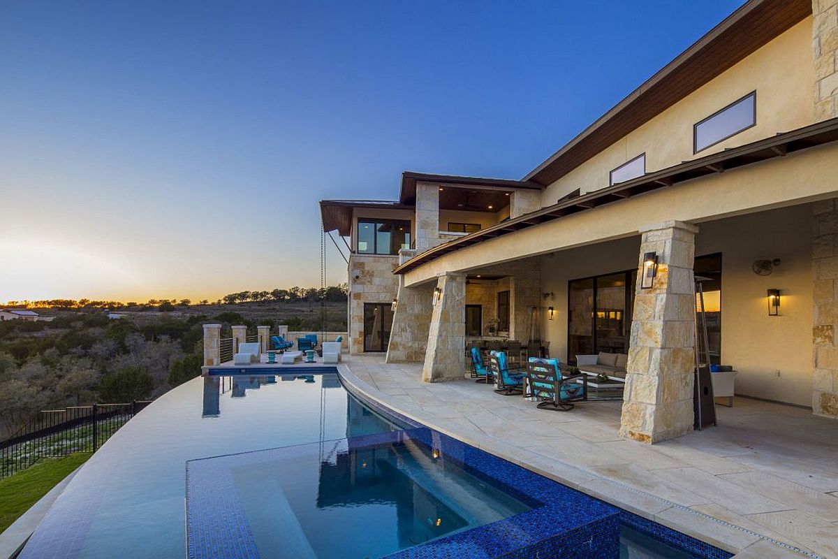 Infinity edge pool offers wonderful view of the valley below