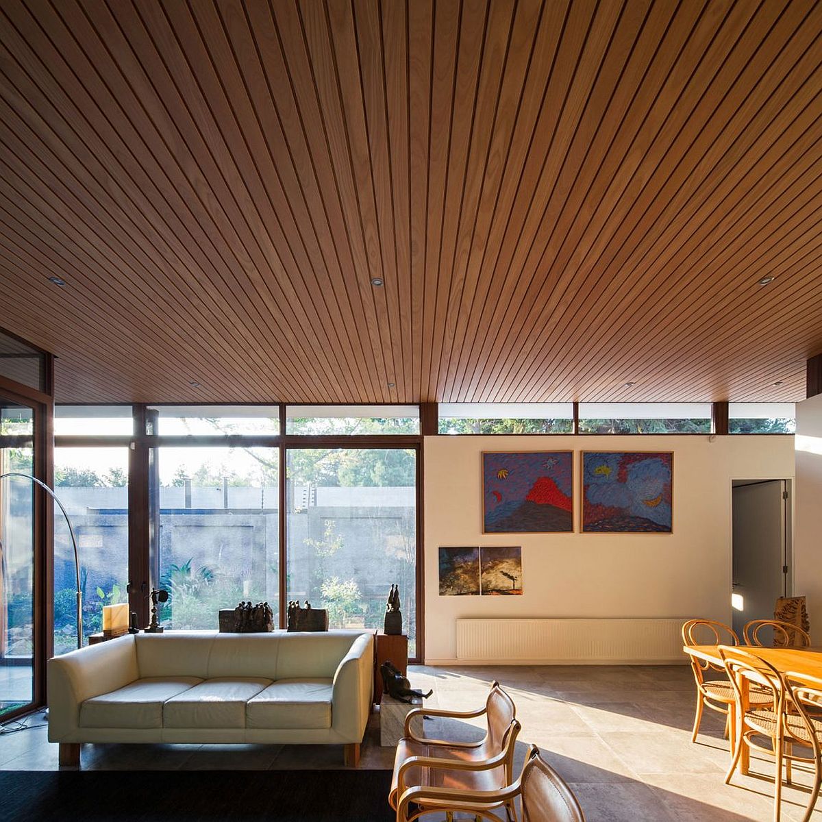 Living area and dining room with understated decor