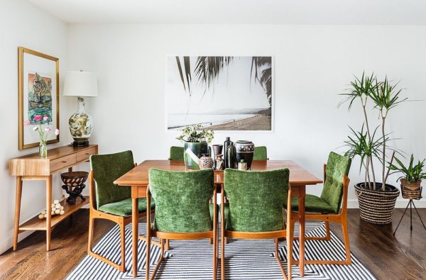 tropical style dining room table