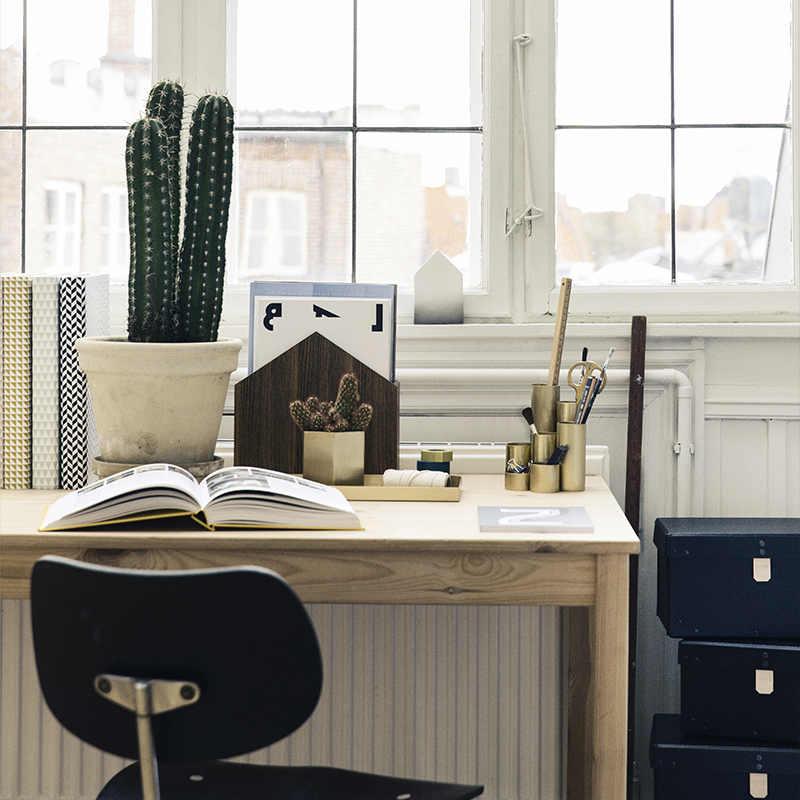 Organized modern desk