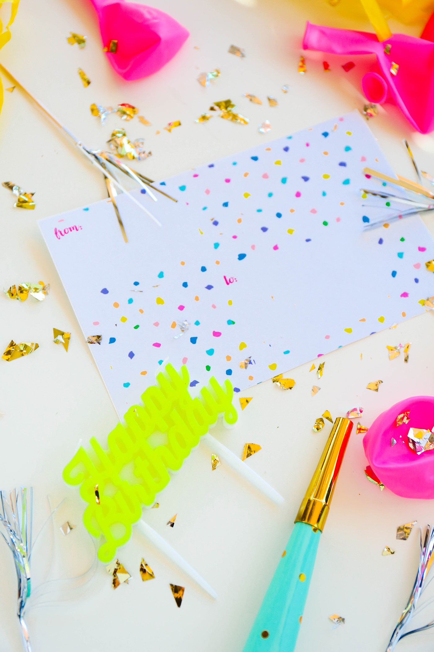 Party decorations and printable from Proper