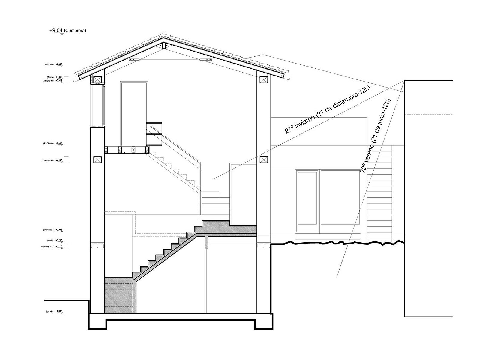 Passive solar design of the home makes it an efficient and sustainable structure