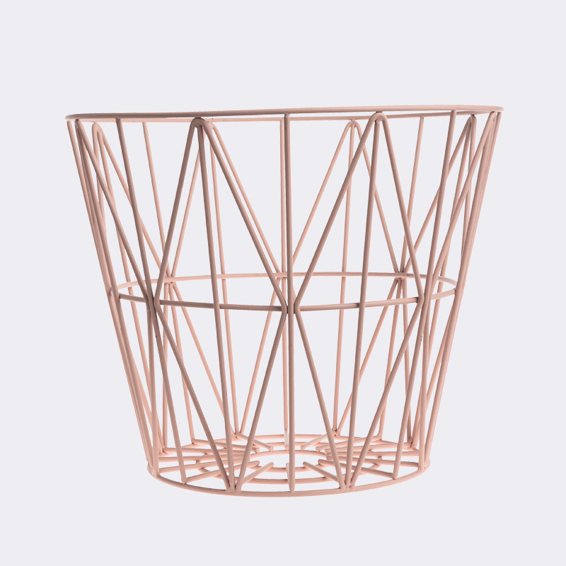 Pink wire basket from ferm LIVING