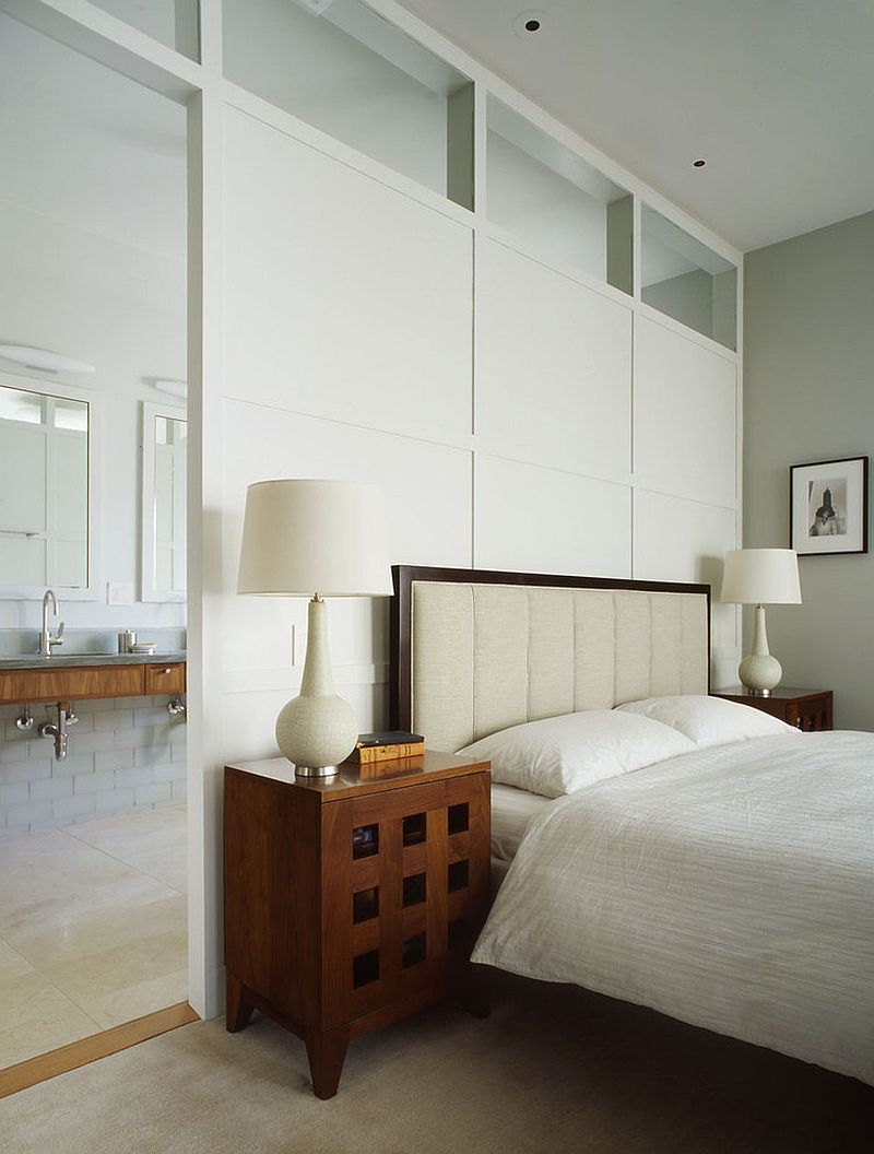 Replace the rigid wall between master bedroom and bath with a smart divider [From: Matarozzi Pelsinger Builders / Matthew Millman]