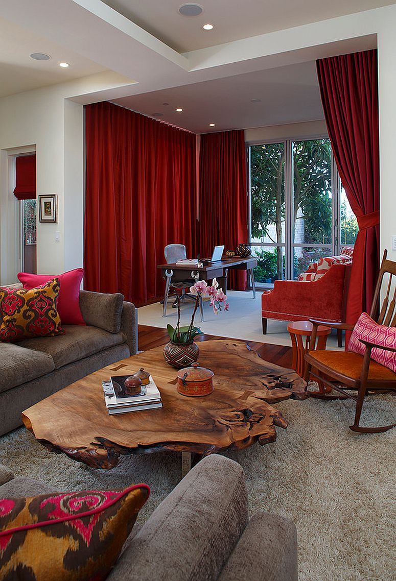 Salvaged live edge slab turned into a gorgeous coffee table [Design: Artistic Designs for Living, Tineke Triggs]