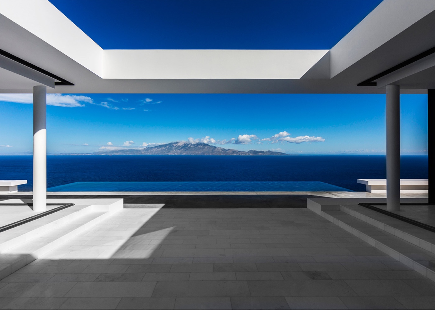 The Ionian Sea from Silver House by architect Olivier Dwek.
