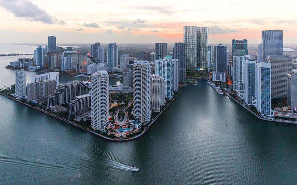 Stunning new development with luxury resort and condos nestled next to Biscayne Bay