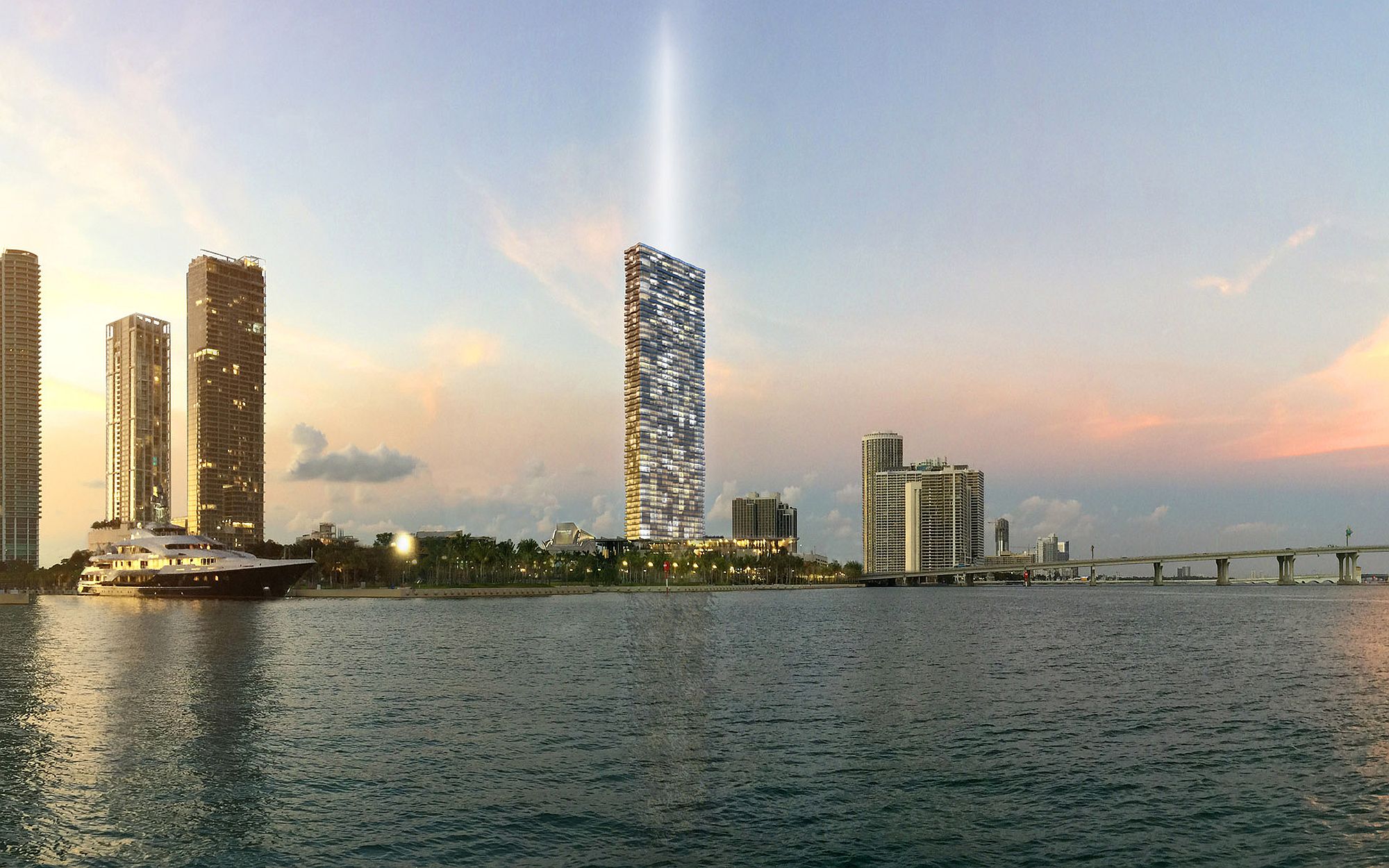 Unobstructed bay views offered by Auberge Miami